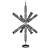 Modern Illuminated Cipher Pendant Light 3D model small image 6