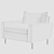 Eco-Weave Grey Loveseat Russo 3D model small image 5