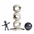 Infinity Orb Metal Art Sculpture 3D model small image 1