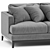 Modern Griffith L-Shaped Sofa 3D model small image 2