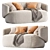 Curved 2013 Crescent Sofa 3D model small image 1