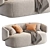 Curved 2013 Crescent Sofa 3D model small image 4