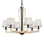 Elegant Natural Brass Chandelier 3D model small image 1