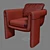 Stylish Designer WHOOPER Armchair 3D model small image 2