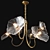 Elegant Lotus Leaf Chandelier 3D model small image 1