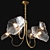 Elegant Lotus Leaf Chandelier 3D model small image 4