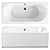 Riho Carolina 170x80 Acrylic Bathtub 3D model small image 1