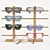 Sleek Sunglasses Stand with Shades 3D model small image 4