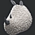 Rhino Head Wall Plush 3D model small image 1