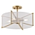 Daybreak Satin Brass Semi-Flush Mount 3D model small image 1