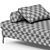 Stylish Eve Daybed in Fabric 3D model small image 1