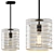 Elegant Swirl Cylinder Pendant Light 3D model small image 1