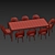 Modern Dining Set 6 Collection 3D model small image 4