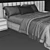 Rh Modena Velvet Upholstered Bed 3D model small image 4