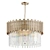 Elegant Modern Crystal Chandelier Gold 3D model small image 1