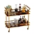 Elegant Gold Bar Cart Set 3D model small image 4