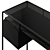 Sleek Black Mango Wood Desk 3D model small image 4