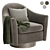 Haven Swivel Armchair - Elegance in Motion 3D model small image 2