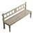 Eco-Chic Reclaimed Teak Bench 3D model small image 5