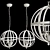 Rustic Wooden Globe Chandelier 3D model small image 3