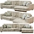  Streamlined West Elm Harmony Sofa 3D model small image 1