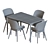 Modern Ikea Chair and Table 3D model small image 3