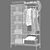 Elegant Bamboo Open Wardrobe 3D model small image 3