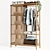 Elegant Bamboo Open Wardrobe 3D model small image 4