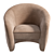 Elegant Adamante Round Velvet Chair 3D model small image 3