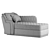 Luxurious Charla Chaise Sofa 3D model small image 2