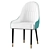 Elegant Faux Leather Dining Chair 3D model small image 1