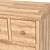 Rattan Wood Chest: Rose Grey 3D model small image 2