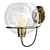 Brass Glass Wall Sconce, Modern 3D model small image 2