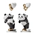 Vray Panda Ornaments 3D Model 3D model small image 1