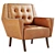 English Gentleman Club Inspired Armchair 3D model small image 1