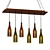 LED Rustic Wine Bottle Chandelier 3D model small image 1