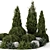 Outdoor Garden Set: Bush & Tree 3D model small image 2