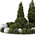 Outdoor Garden Set: Bush & Tree 3D model small image 3