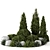 Outdoor Garden Set: Bush & Tree 3D model small image 6