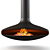 Counter-Spinning Black Fireplace Focus 3D model small image 3