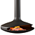 Counter-Spinning Black Fireplace Focus 3D model small image 4