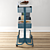 Blue 3-Tier Rolling Cart 3D model small image 3