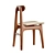 Elegant Canaletto Dining Chair 3D model small image 2