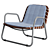 Sleek Harmony Sunset Lounge Chair 3D model small image 2