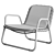 Sleek Harmony Sunset Lounge Chair 3D model small image 5