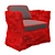 Elegant Cecil Lounge Armchair 3D 3D model small image 5