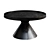 Ella Black Coffee Table 33x60cm 3D model small image 1