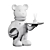 Cosmic Bear Ceramic Ornaments 3D model small image 4