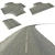 Seamless Two-Lane Road with Intersections 3D model small image 2