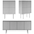 Zefiro Sideboard Highboard Modern Furniture 3D model small image 2